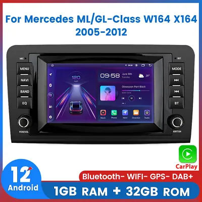 For Mercedes ML/GL-Class W164 X164 2005-2012 Carplay Head Unit GPS SAT NAV 1+32G • £112.49