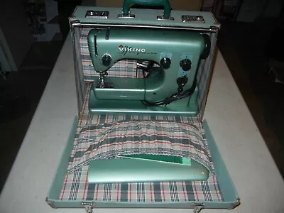 Viking Husqvarna 19E Sewing Machine With Instruction Manual Attachments & Case • $275