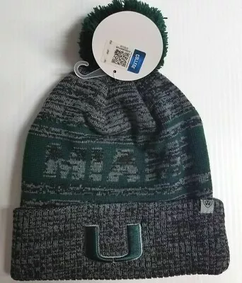 Miami Hurricanes NCAA Tow Sock It 2 Me Knit Hat With Pom One Size Fits Most • $25