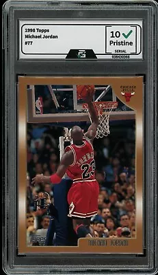 1998 Topps #77 Michael Jordan GRADED 10 GEM MINT HOF Chicago Bulls • $20