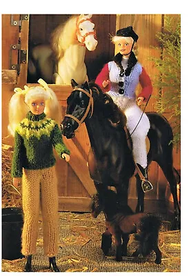 £1.99 • Buy KNITTING PATTERN Teenage Dolls Clothes Sindy Barbie DK 12  Horse Riding Jodhpurs