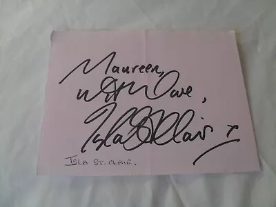 £12.99 • Buy ISLA ST. CLAIR AUTOGRAPH - Signed Autograph Book Page THE GENERATION GAME