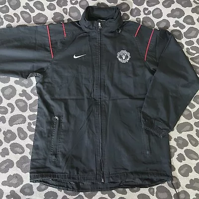 Manchester United Nike Grey Tag Windbreaker Trackjacket Jacket Sz S 225/28’ • $30