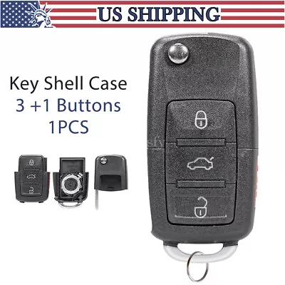 4 Button Key Fob Case Shell Replacement For VW Golf MK4 Beetle Jetta Passat GTI • $8.68