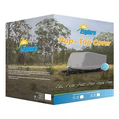 Explore Pop Top Cover 4.8-5.4m (16-18') Water Resistant Travel Protector Caravan • $304.99