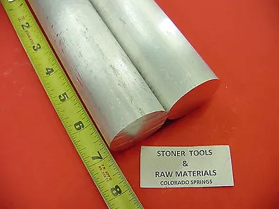 2 Pieces 1-5/8  ALUMINUM 6061 ROUND ROD SOLID BAR 7  LONG Extruded Bar Stock New • $26.69