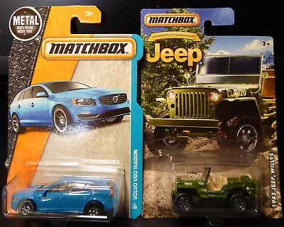 Matchbox 'Jeep Willys (Walmart Exclusive) & Volvo V60 Wagon • $2.50