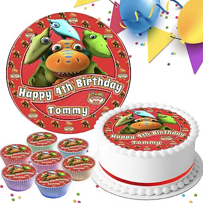 Dinosaur Train Birthday Personalised Edible Icing Sheet 7.5 Inch Cake Topper 780 • £5.09