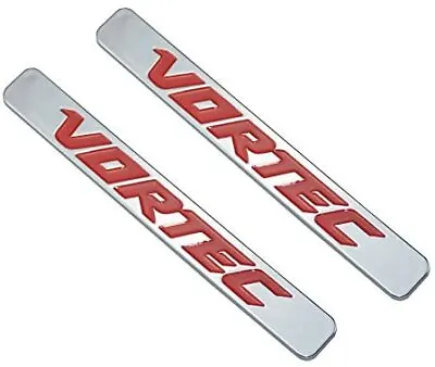 2pcs New Vortec Emblems Badges 3d Logo Nameplate Chrome Red • $14.99