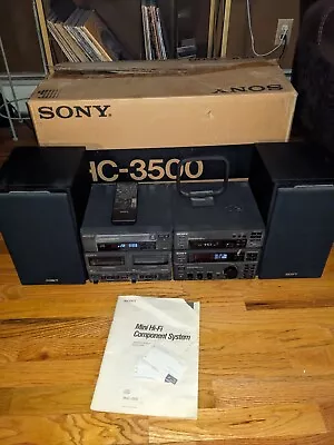 Vintage Sony Mini Hi-Fi Stereo System MHC-3500 (Compact/Bookshelf) C. 1990 • $499.95