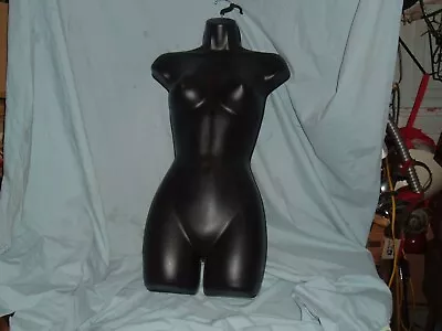 Women Mannequin Hanging Clothing Form Display Torso Mannequin Black Hollow Back • $29.99