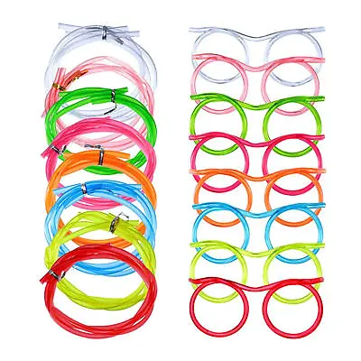 1PCS Silly Straw Glasses Party Fun Straws Kids Games Gift Crazy Drink Drinking  • £6.11