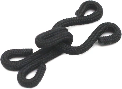 £12.84 • Buy 10 Sets Fabric Covered Hook And Eye Closures Bra Fasteners Black Sew On Fur/Coa