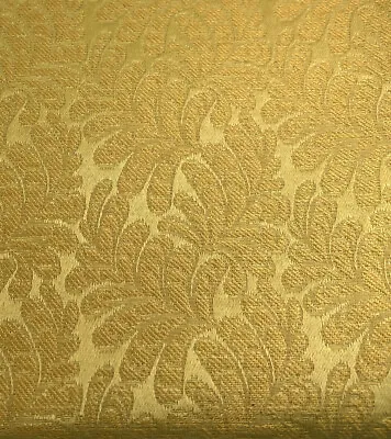 Tapestry Fabric Floral Gold Weave Vintage Jacquard Upholstery Cushion 33x58” • $15