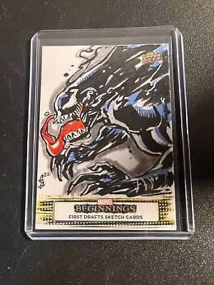 2022 UD Marvel Beginnings First Draft Sketch Card Venom 1/1 • $300