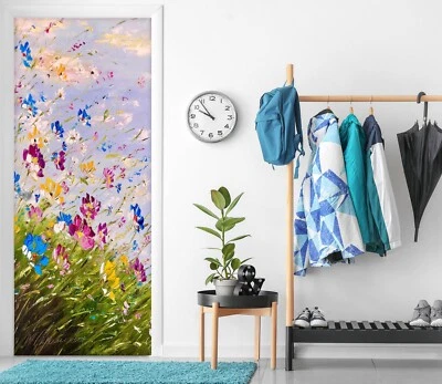 £275.99 • Buy 3D Colorful Flower B277 Door Wall Mural Photo Wall Sticker Decal Skromova Marina