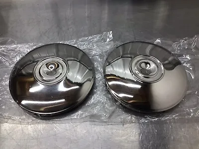 2 NOS Chrome Metal John Deere Style Hub Caps 8” Pair Wheel Horse Bolens Tractor • $69.99