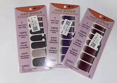 Nail Strips/stickers/wraps Nail Art Nail Foil Self Adhesive Lot Of 3 • $2.75