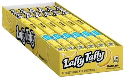 24x Laffy Taffy Banana Flavour Ropes American Sweets 22.9g American Candy • £20.99