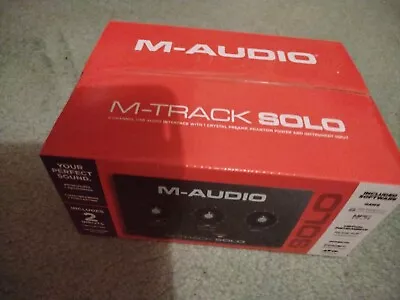 M-Audio M-Track Solo USB Audio Interface For Recording Streaming • £25