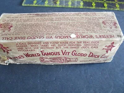 $10 • Buy Vintage Herter's World Famous Vit Glodo Duck Call  BOX ONLY     C11