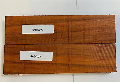 2 Pack African Padauk Lumber Knife Scales Handle Turning Blanks 6 X1-1/2 X3/8  • $18.68