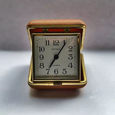 Vintage Estyma Travel Alarm Clock Working Very Good Condition Collectable. • £25