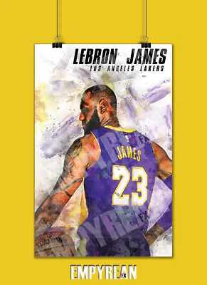 $24.99 • Buy LeBron James Los Angeles Lakers 23 Jersey Poster Art Print