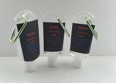 Hand Sanitizer Sanitiser Travel Size Alcohol Anti-Bacterial Gel 50ml Bottles • £3.75