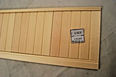 TALL WAINSCOT KIT 2 W/ Baseboard & Chair Rail - 22  Long Dollhouse 1/12 Scale • $12.95