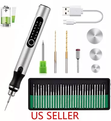 Cordless Electric Engraving Pen Micro Polishing Pen 33 Drill Bits • $21.95