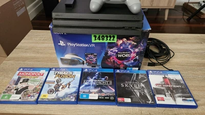 $700 • Buy Playstation 4 Pro Console 2tb + PSVR + Five Games + Four Controllers 