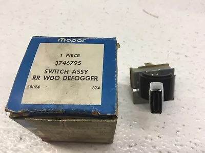 Mopar NOS 1975 1976 1977 Fury Cordoba Charger Rear Defrost Defog Switch 3746795 • $17