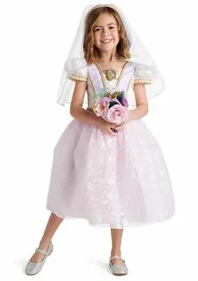 $99.99 • Buy Disney Store Rapunzel Wedding Dress And Accessory Set For Kids NWT (Size 5/6)