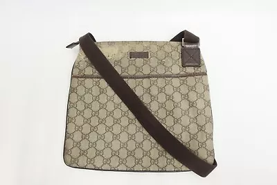 Authentic Vintage Gucci PVC Leather Shoulder Messenger Bag Crossbody #27145 • $49