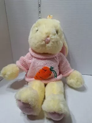 Kellytoy Bunny Rabbit Wearing Pink Carrot Sweater • $13