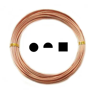 $9.99 • Buy Pure Copper Wire Dead Soft Round-1/2 Round-Square 6 - 16 18 19 20 21 22 24 26 Ga