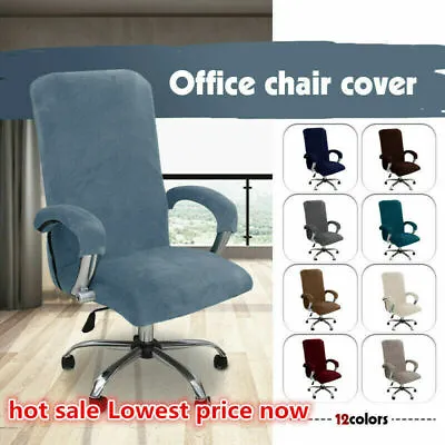$32.43 • Buy Thickened Office Chair Cover Stretch Velvet Computer Seat Chair Protector Covers
