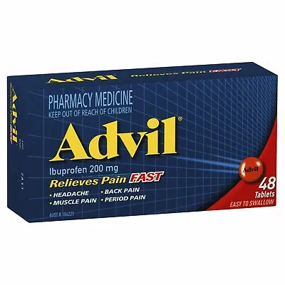 $19.95 • Buy Advil Ibuprofen 200mg Easy To Swallow Tablets Relieves Pain Fast 48 Pack