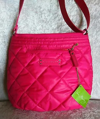 Vera Bradley Puffy Crossbody Shoulder Bag In Geranium Pink Clementine Inside NWT • $59