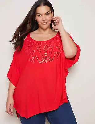 AUTOGRAPH - Plus Size - Womens Tops -  Cold Shoulder Kaftan Party Top • $23.27