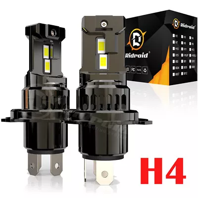 For Motorcycle H4 6500K LED Hi/Lo Beam Front Light Bulb Super Bright Headlight • $29.99