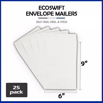 25 6x9  EcoSwift  Brand Self-Seal Catalog Mailing Shipping Kraft Paper Envelope • $5.38