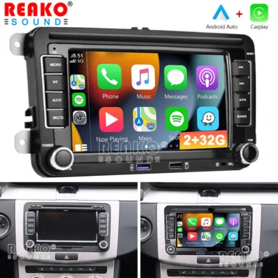 $125.99 • Buy Android 12 Apple CarPlay 32G Car Radio Stereo GPS Navi For VW GOLF JETTA PASSAT