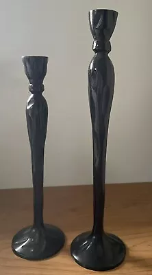 Rustic Black Metal Candle Stick Holders 2 • £36.63