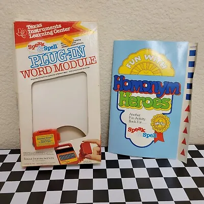 Vintage 1980 Texas Instruments Speak & Spell Plug In Word Module Homonym Heroes • $22.50