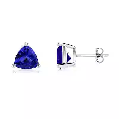 ANGARA 7mm Natural Tanzanite Stud Earrings In Sterling Silver For Women Girl • $1259.10