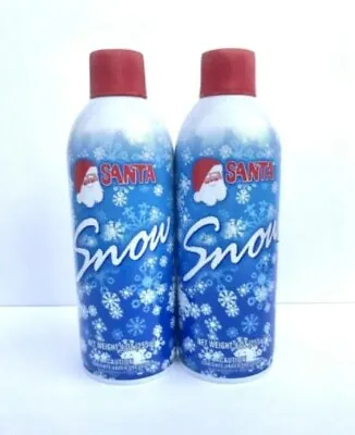 $16.99 • Buy 2x Santa Snow Christmas Flocking Spray 9oz Cans For Windows Trees Crafts Art