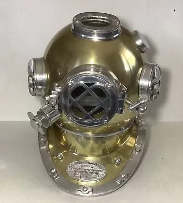 Antique Brass Scuba Deep Sea Diving Divers Helmet Mark V U.S Navy Vintage 18  • $199.95