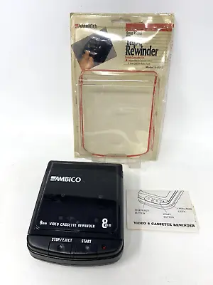 Ambico 8mm Video Tape Rewinder Model V-0752 *FOR PARTS/REPAIR* • $34.99